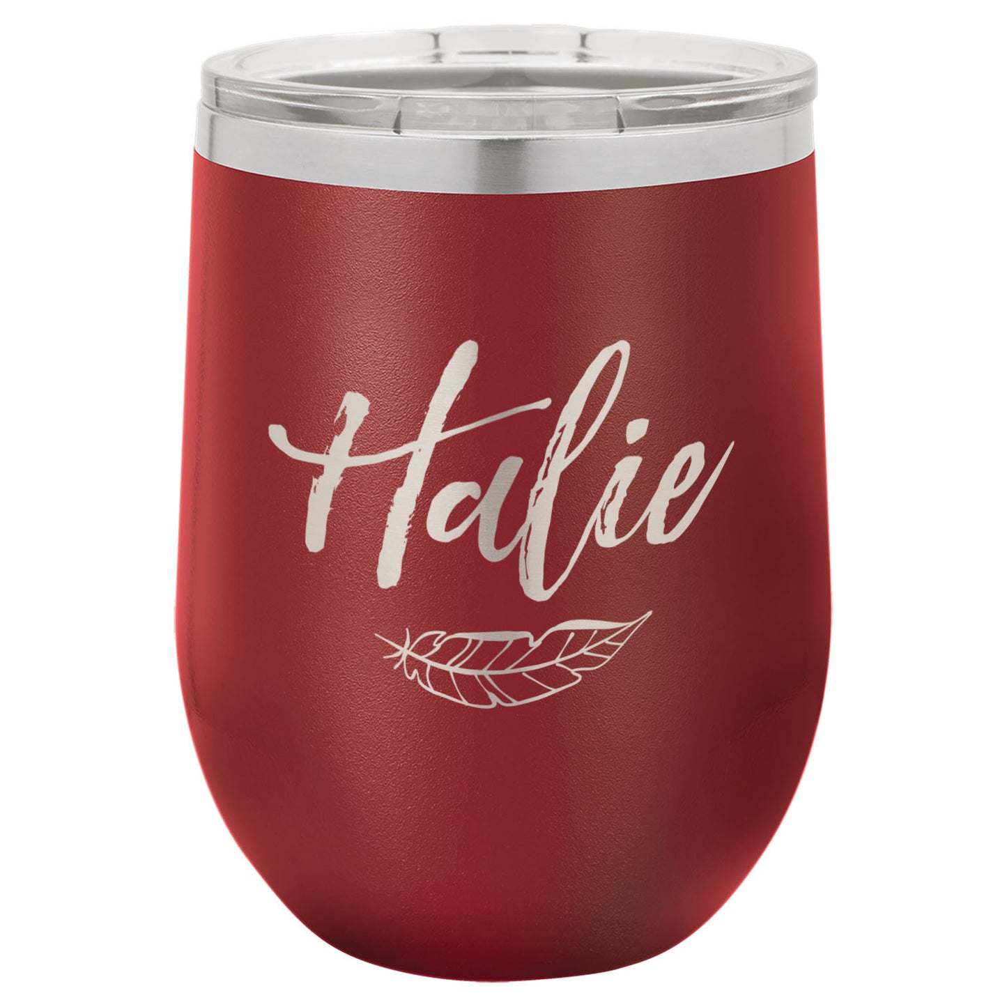 LCUP105 - Personalized - Script with Feather