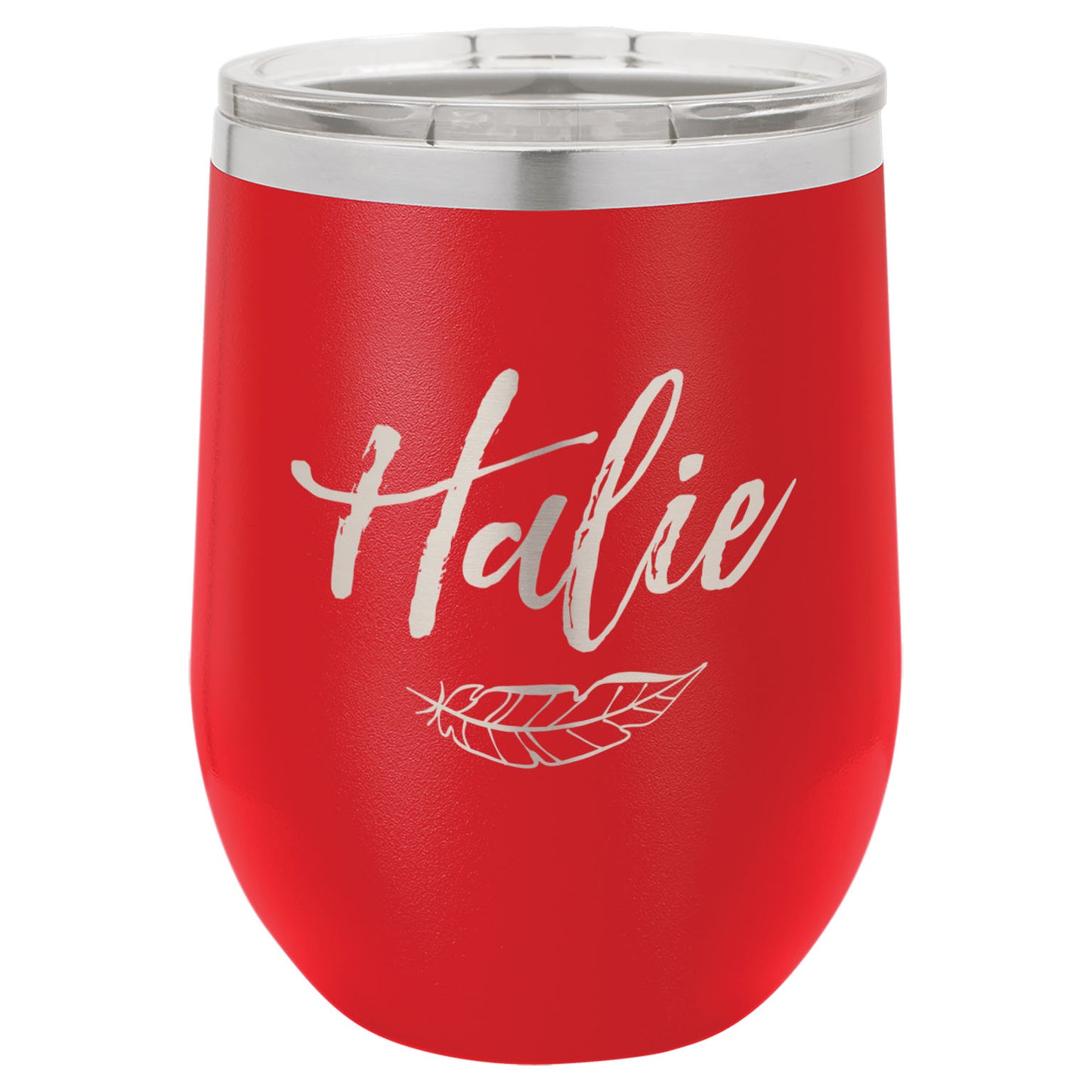 LCUP105 - Personalized - Script with Feather