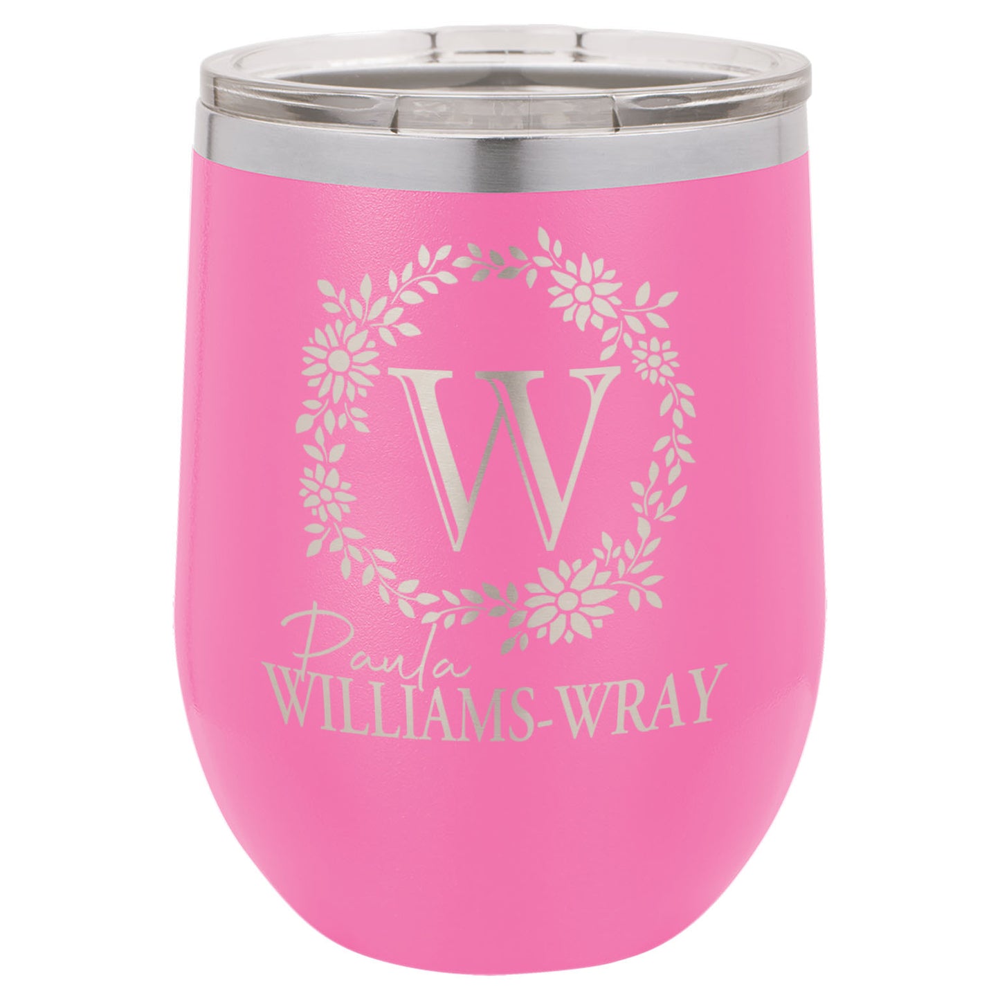 LCUP109 - Personalized - Full Name Monogram and Wreath