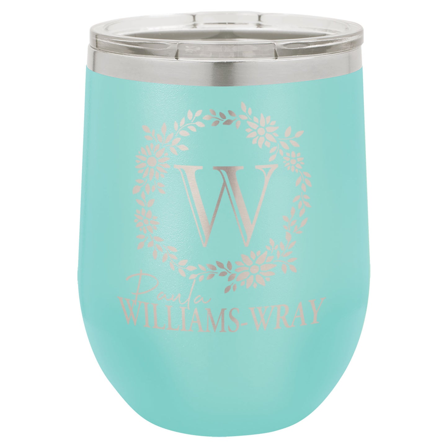 LCUP109 - Personalized - Full Name Monogram and Wreath